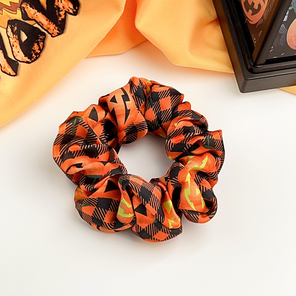 12:Halloween hair ring-pumpkin orange