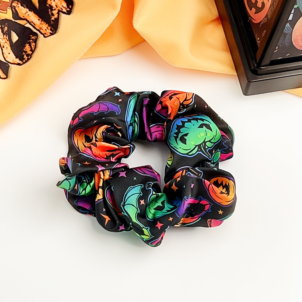 13:Halloween hair ring-pumpkin colorful