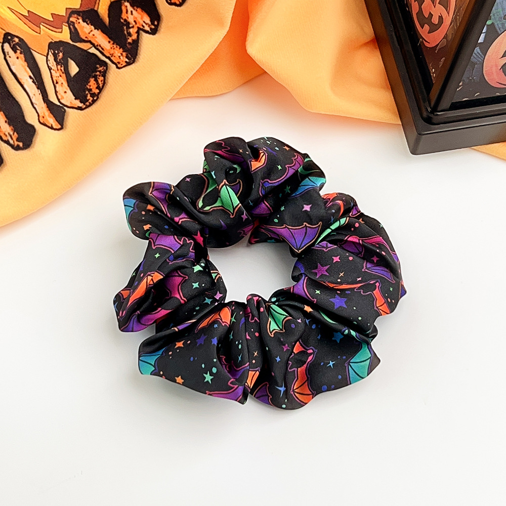 14:Halloween hair ring-bat colorful