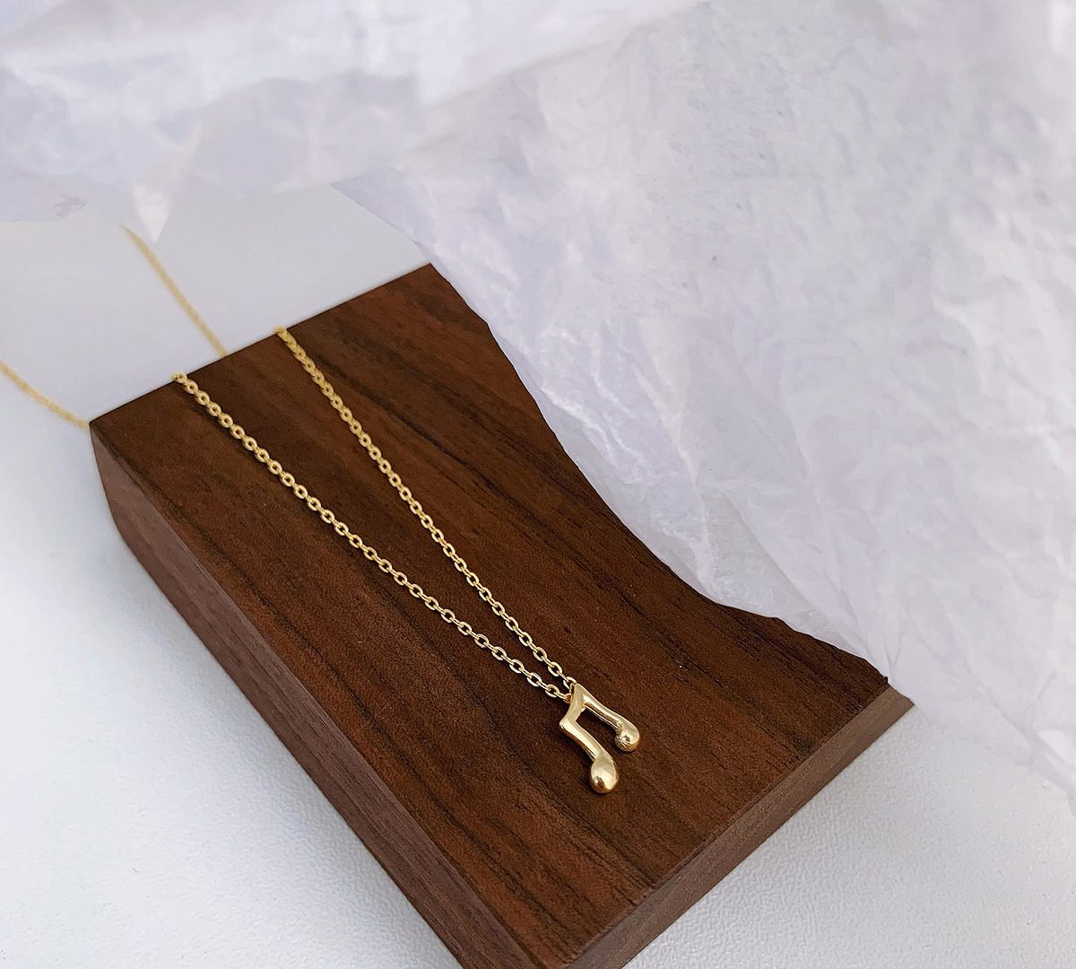 6:Mini [gold] note necklace