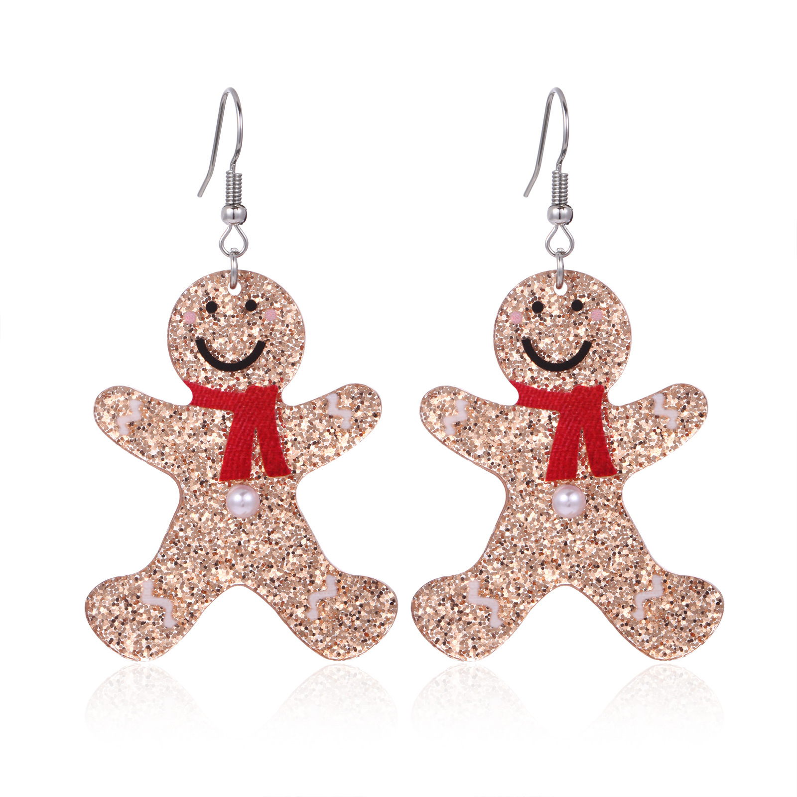 12:12. Pearl Gingerbread Man Earrings