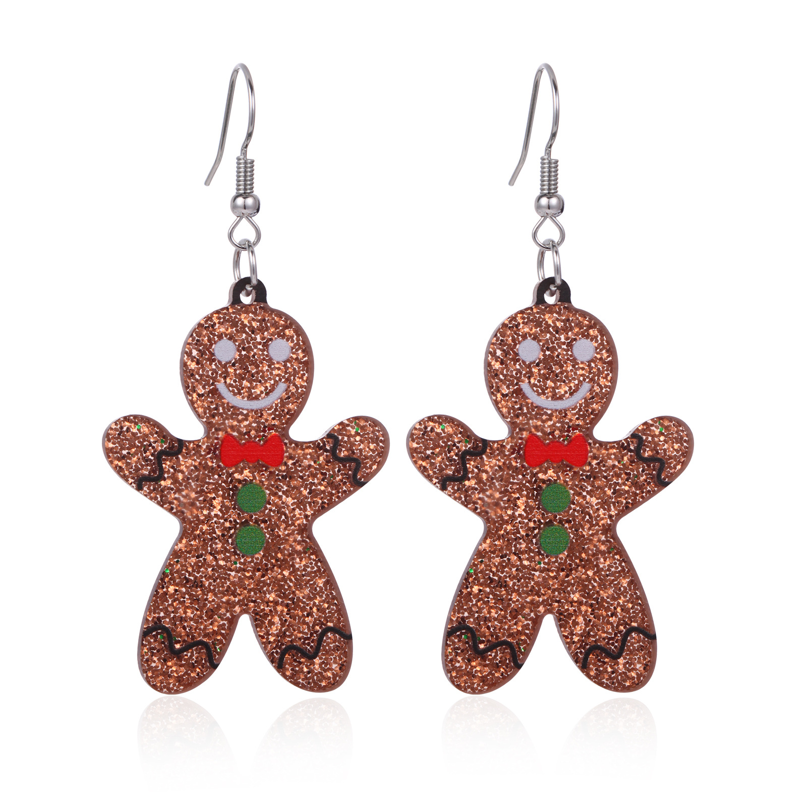 14:14. Gingerbread Man Earrings