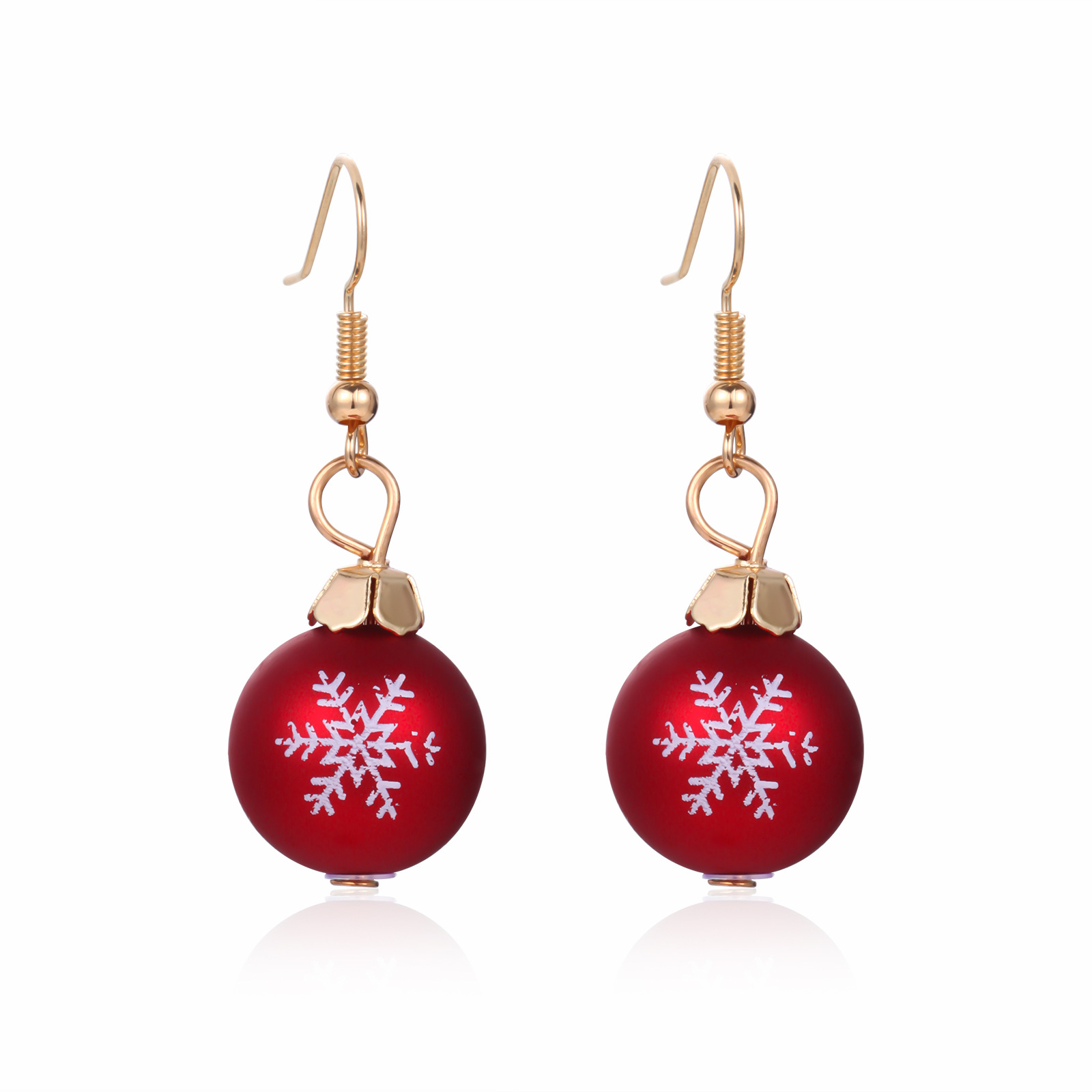 21:21. Snowflake ball earrings