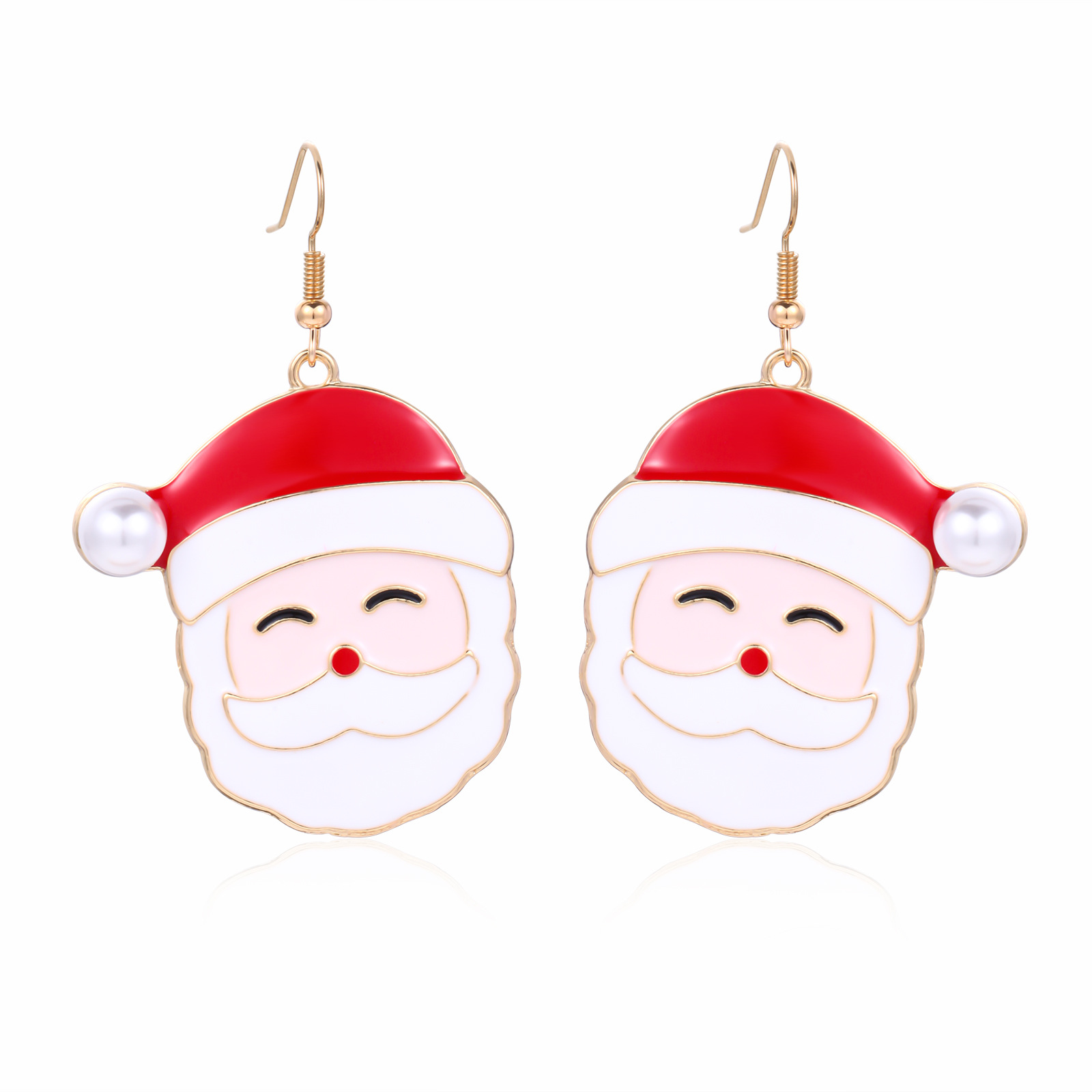 22:22. Santa Claus Head Earrings