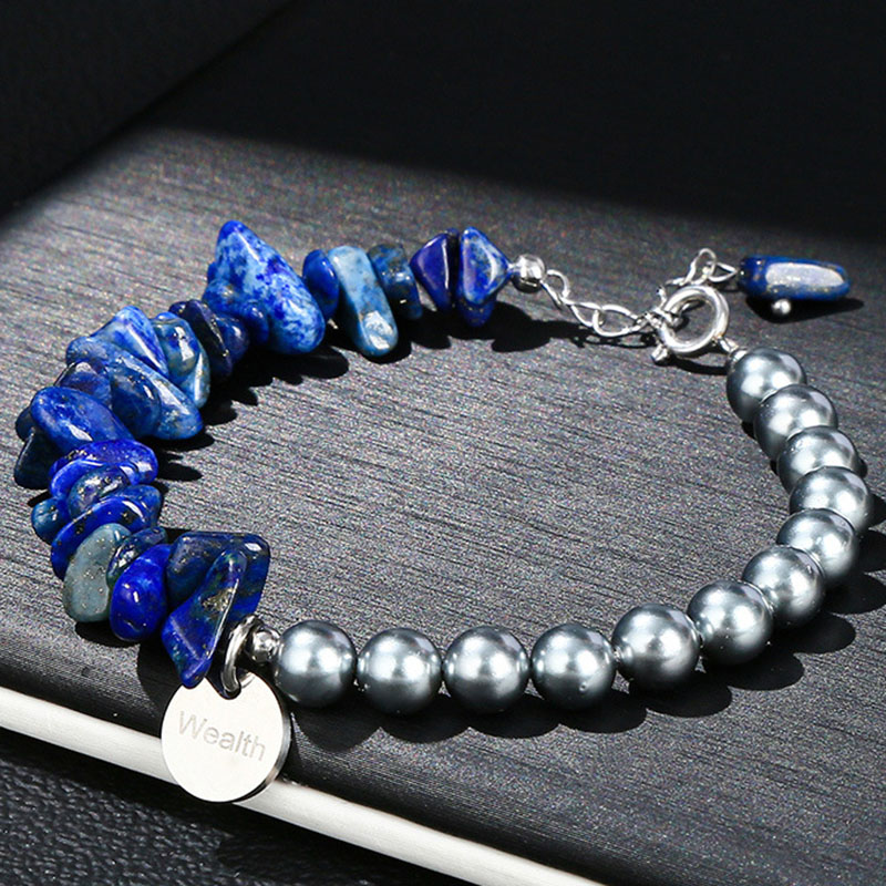 5A natural lapis lazuli stone stone shell pearl st