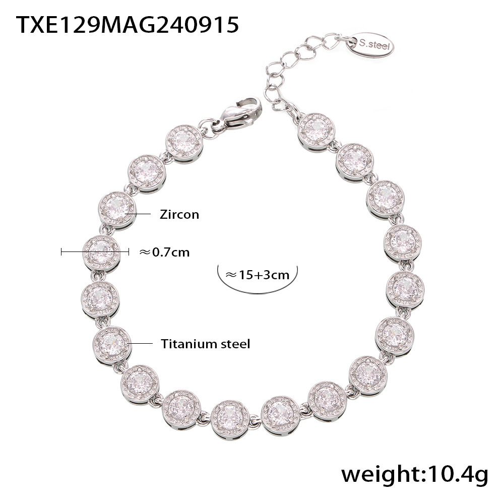 White zircon bracelet