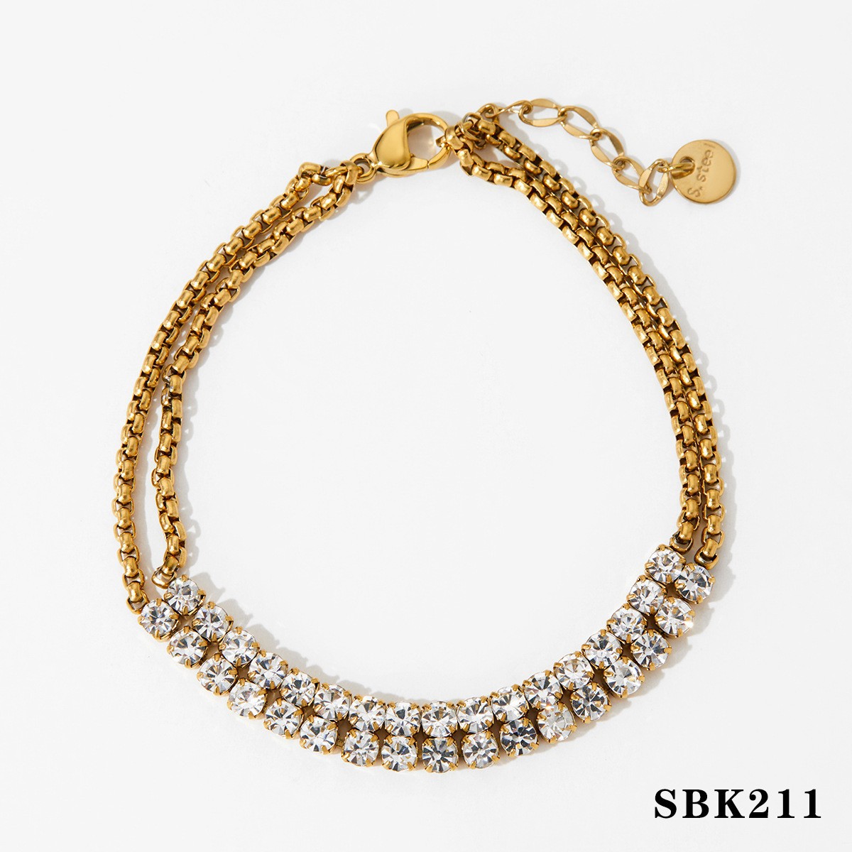 1:Gold white diamond SBK211