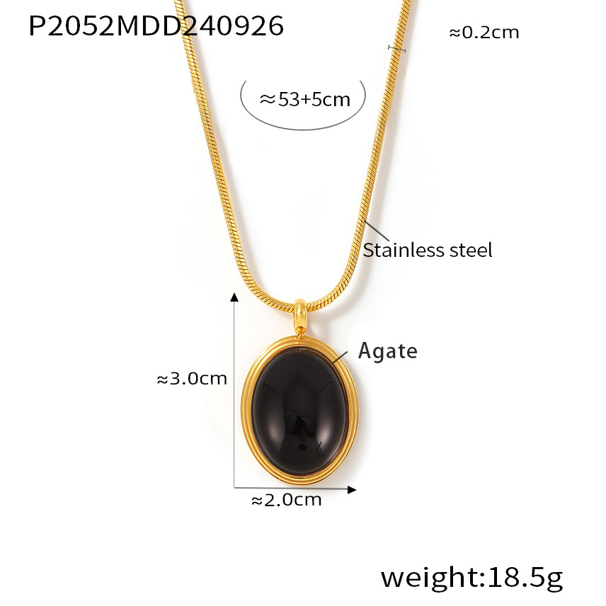 Gold and black agate