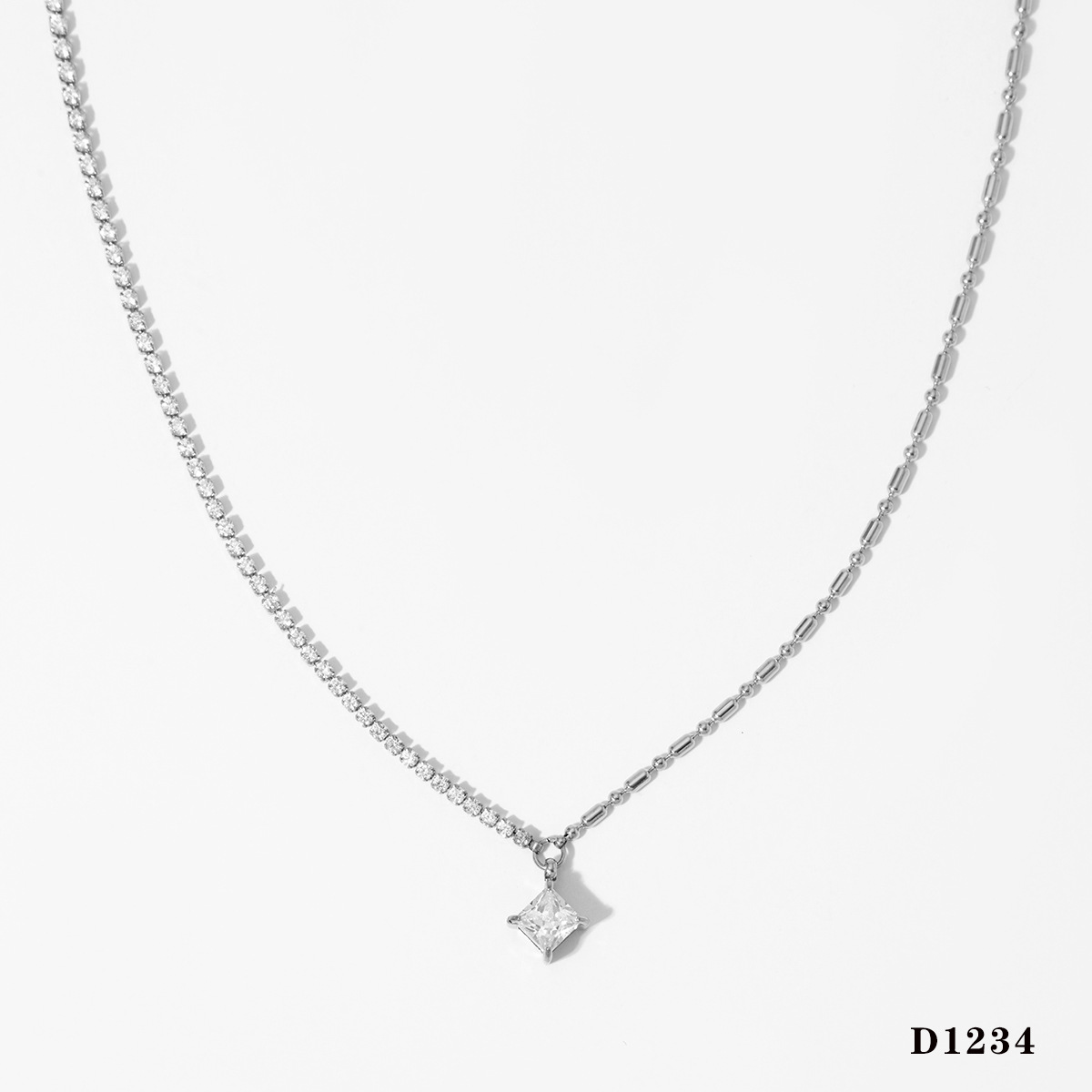 2:Silver necklace (d1234)