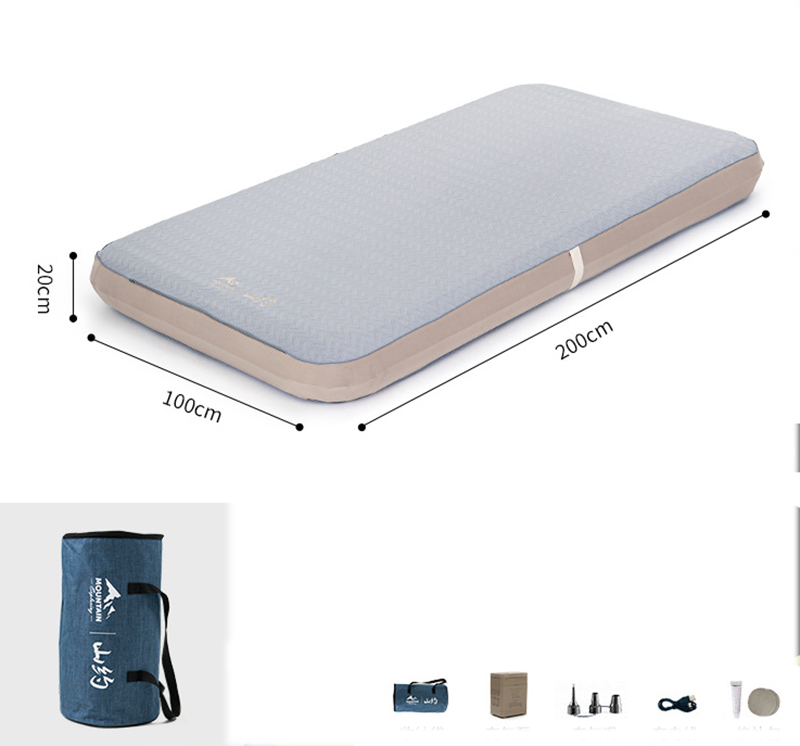 [20cm thick] single elastic silk cloud bed   fitted sheet (200*100*20cm) [newly upgraded square cabin pump charging and pumping in one]