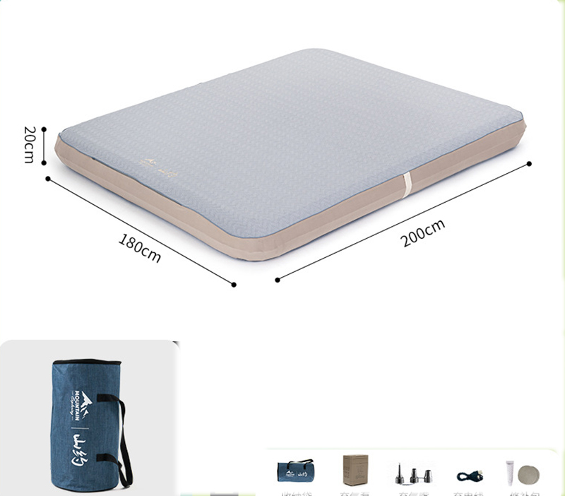 [20cm thick] three-person elastic silk cloud bed   fitted sheet (200*180*20cm) [newly upgraded square hatch pump, integrated charging and pumping]