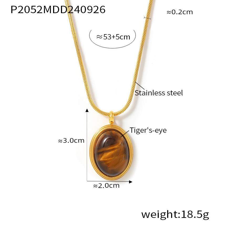 1:P2052-golden tiger eye pendant necklace