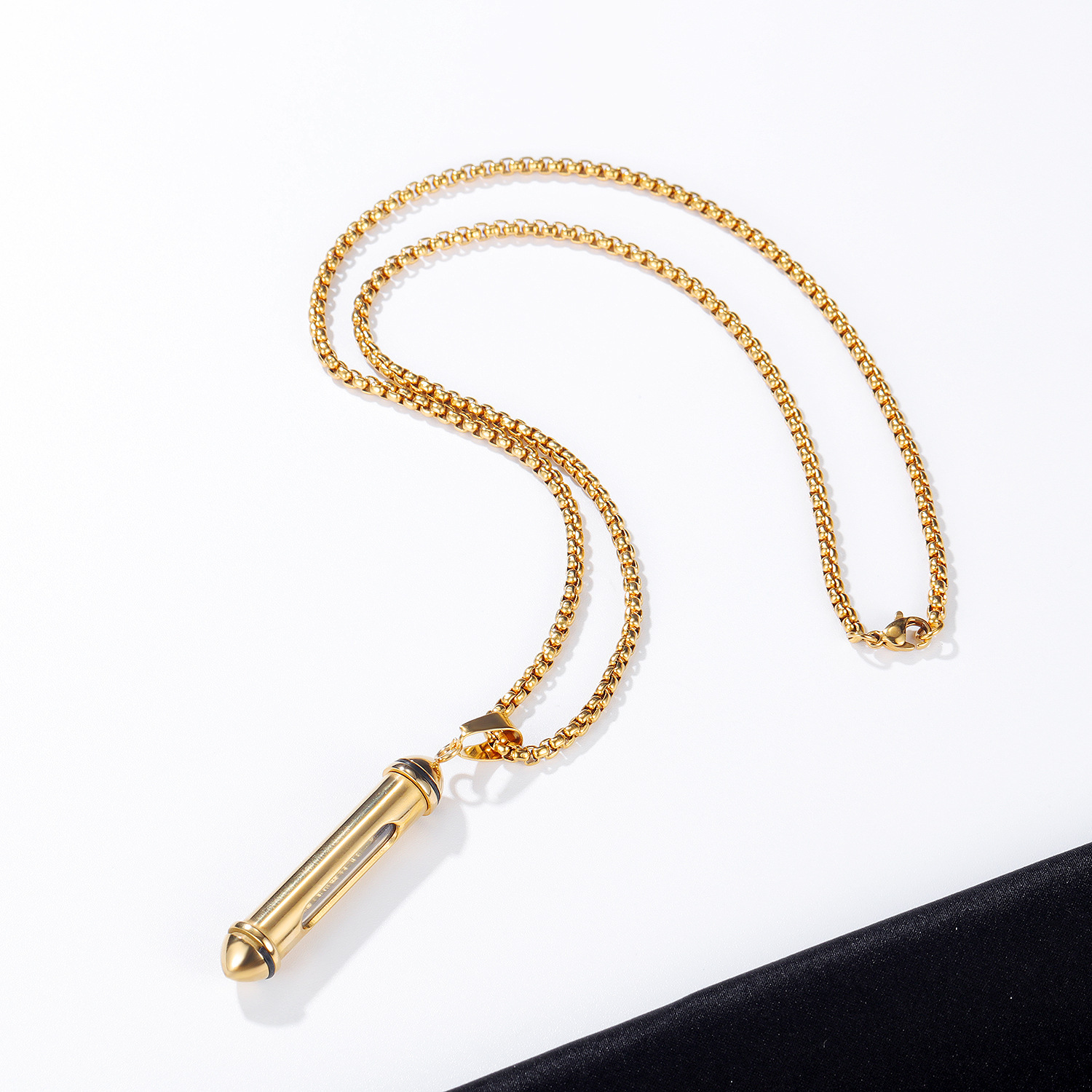 3:[1573] gold pendant chain (formula pearl chain 3*55CM)