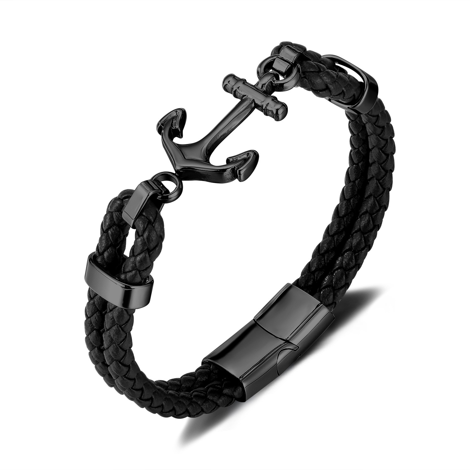 2:Ph1603h-leather bracelet black