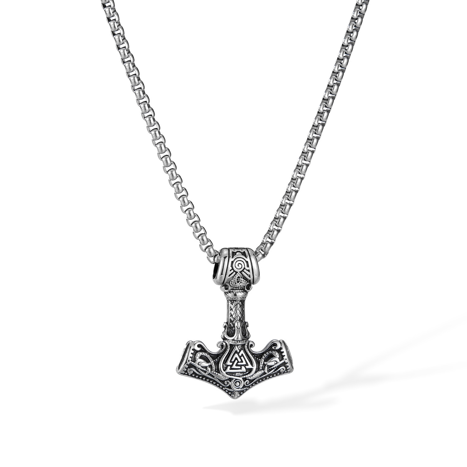 2:Gx2538-steel color pendant + 3*55 with chain