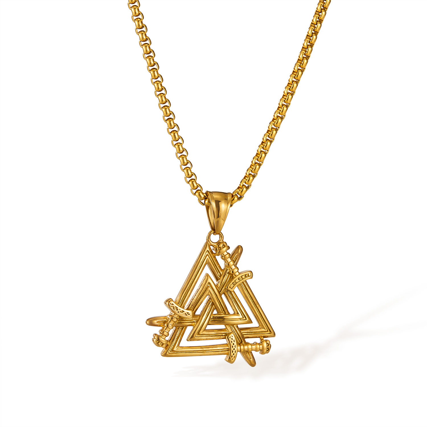 4:Gx2540-gold single pendant