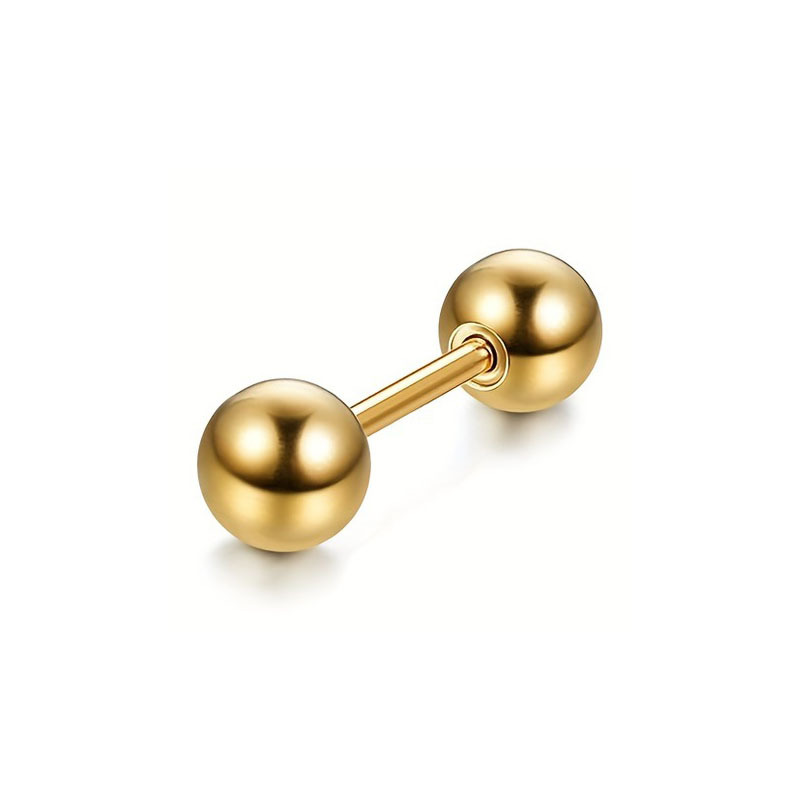 4:Ball barbell gold