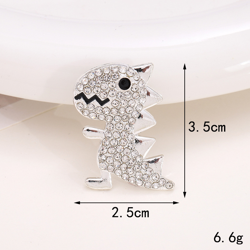 4:D1626 drill small dinosaur (Silver)