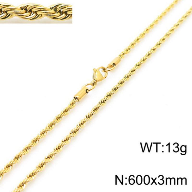 4:Gold twist chain 60*3cm=kn228833-z