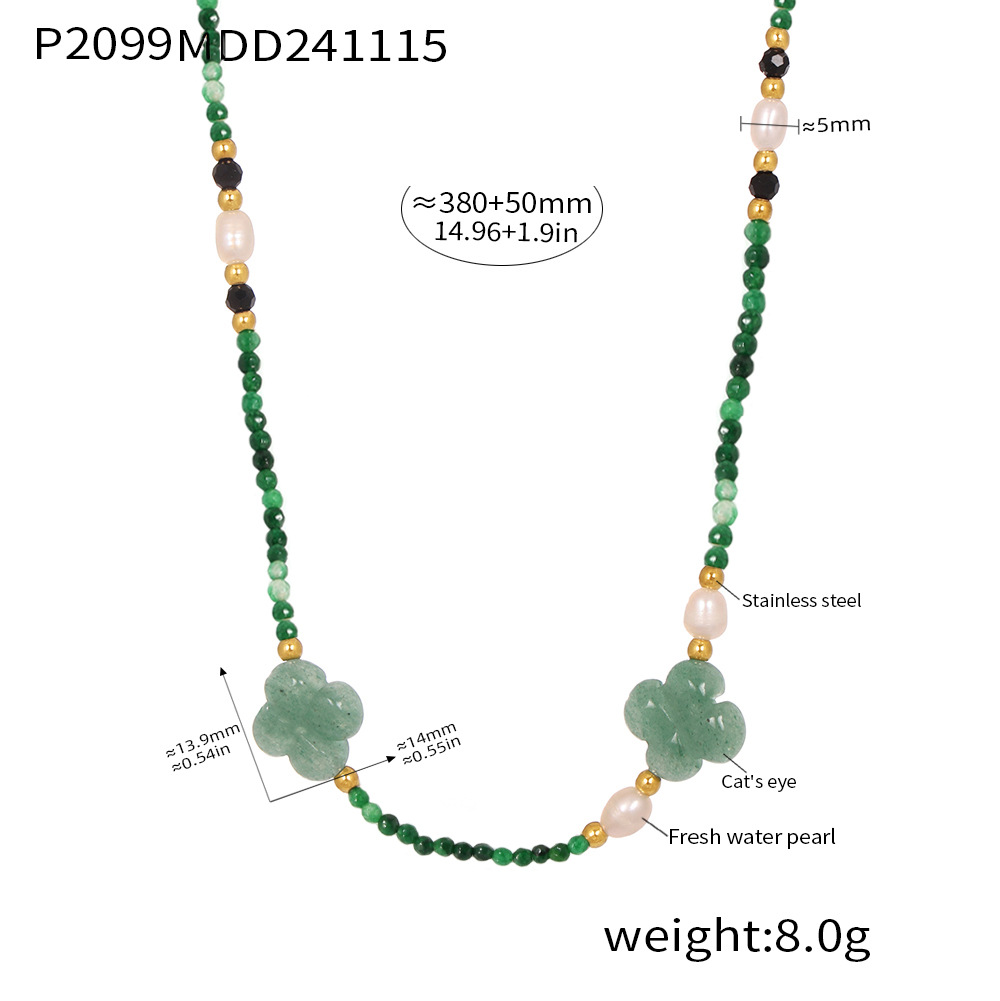 P2099-Cats Eye Green Freshwater Pearl