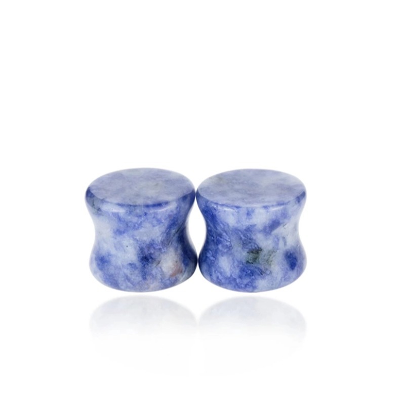 White dot blue pattern (single) 14mm