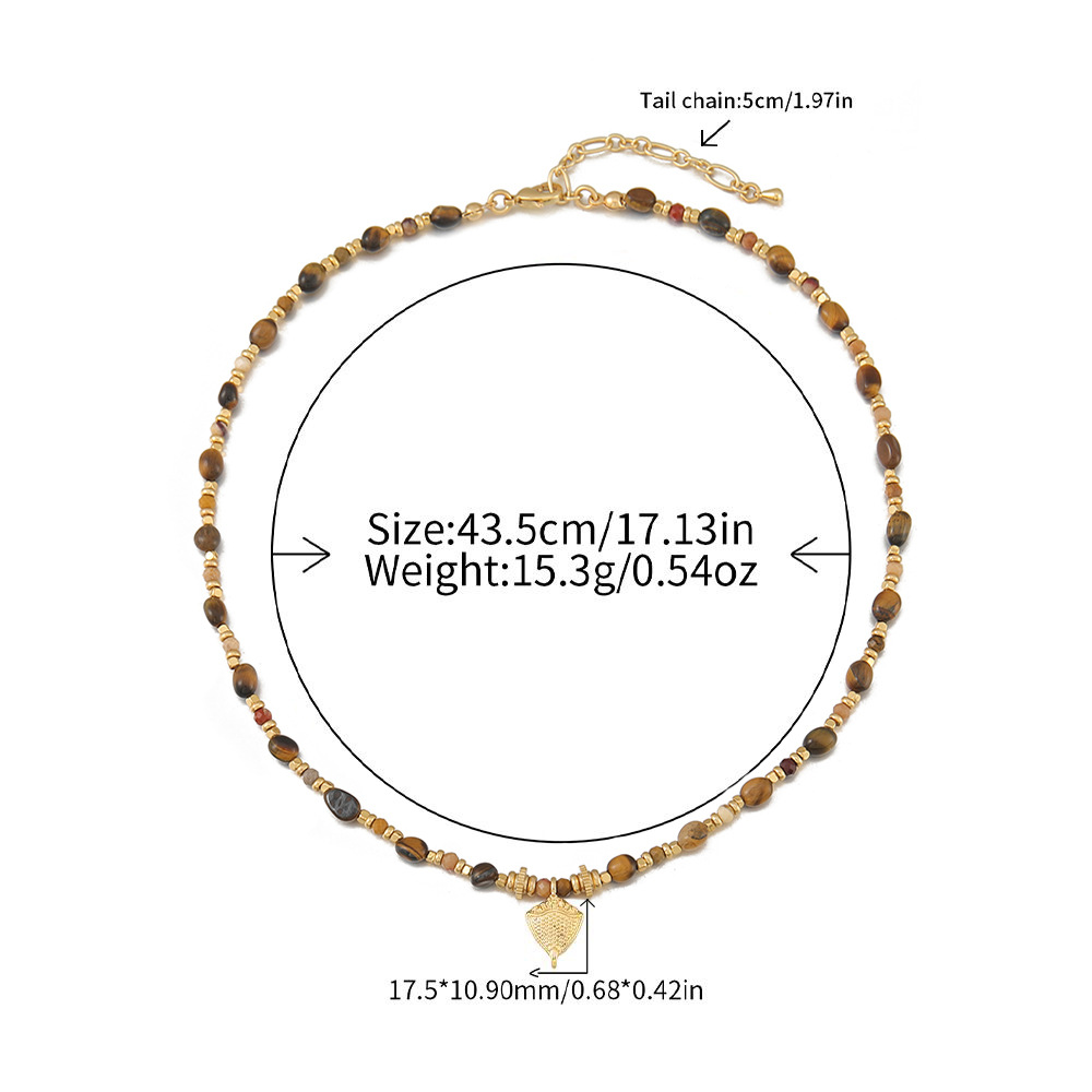 1:Tiger eye beaded necklace