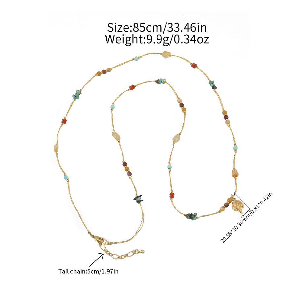 2:African pine long sweater chain