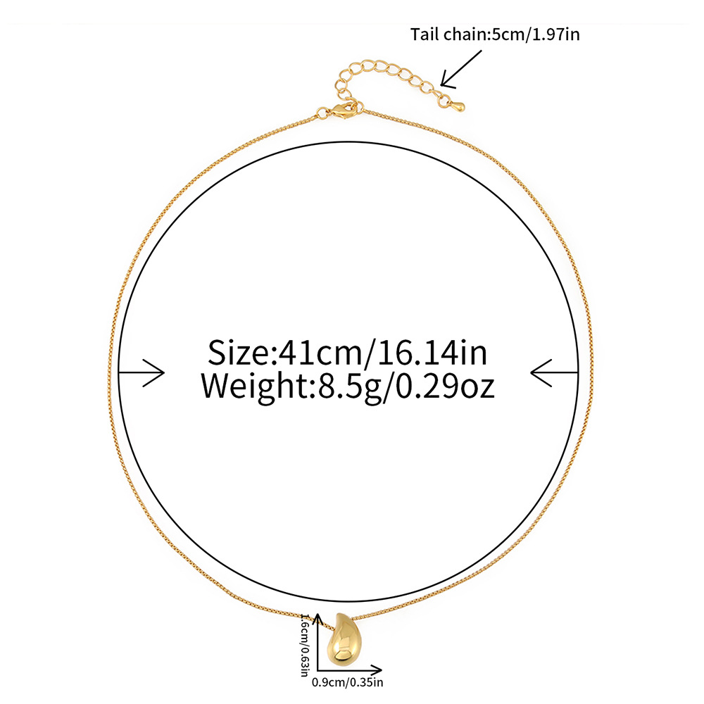 2:长款金色项链