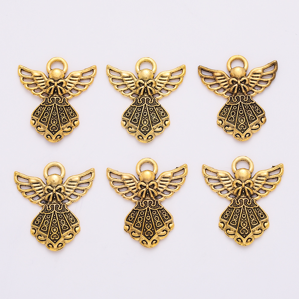 6 antique gold color