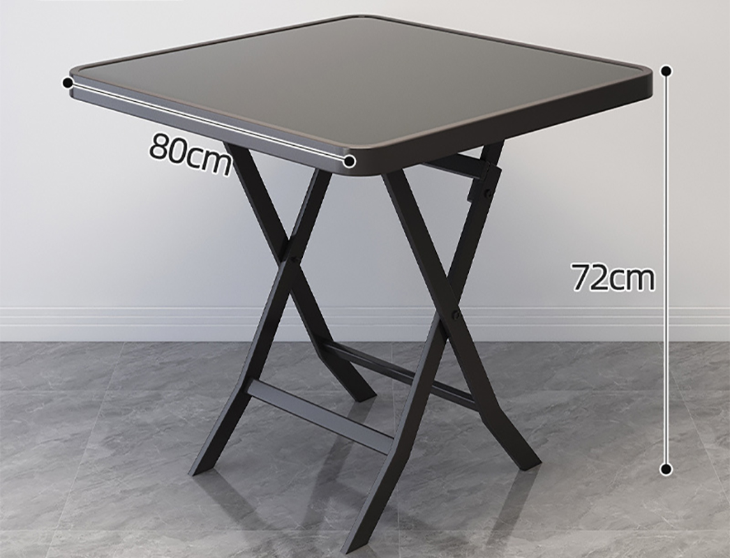 Folding square table: 80x80