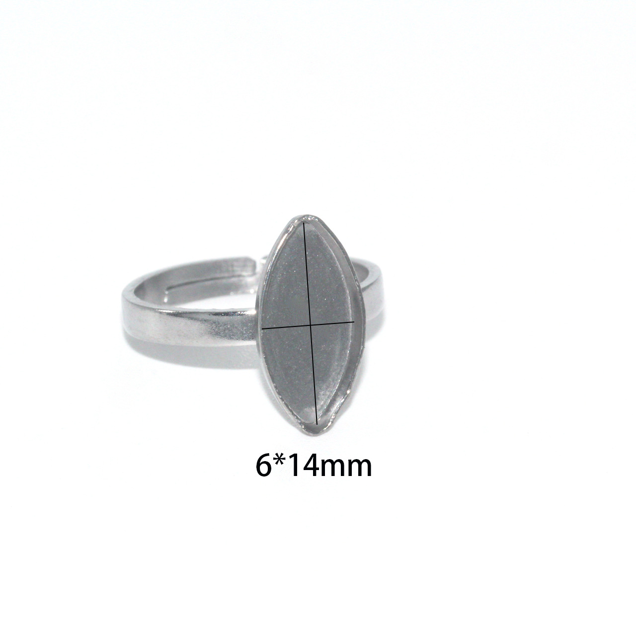 9:Steel color marquise (6*14mm)