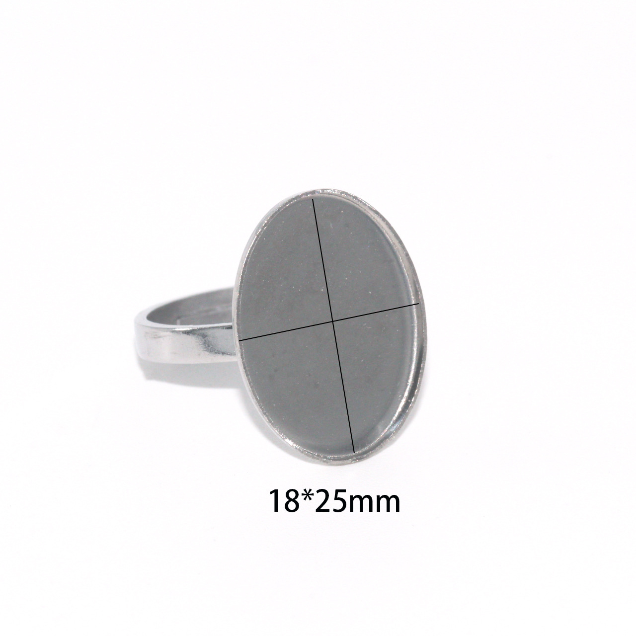 12:Steel color oval (18*25mm)