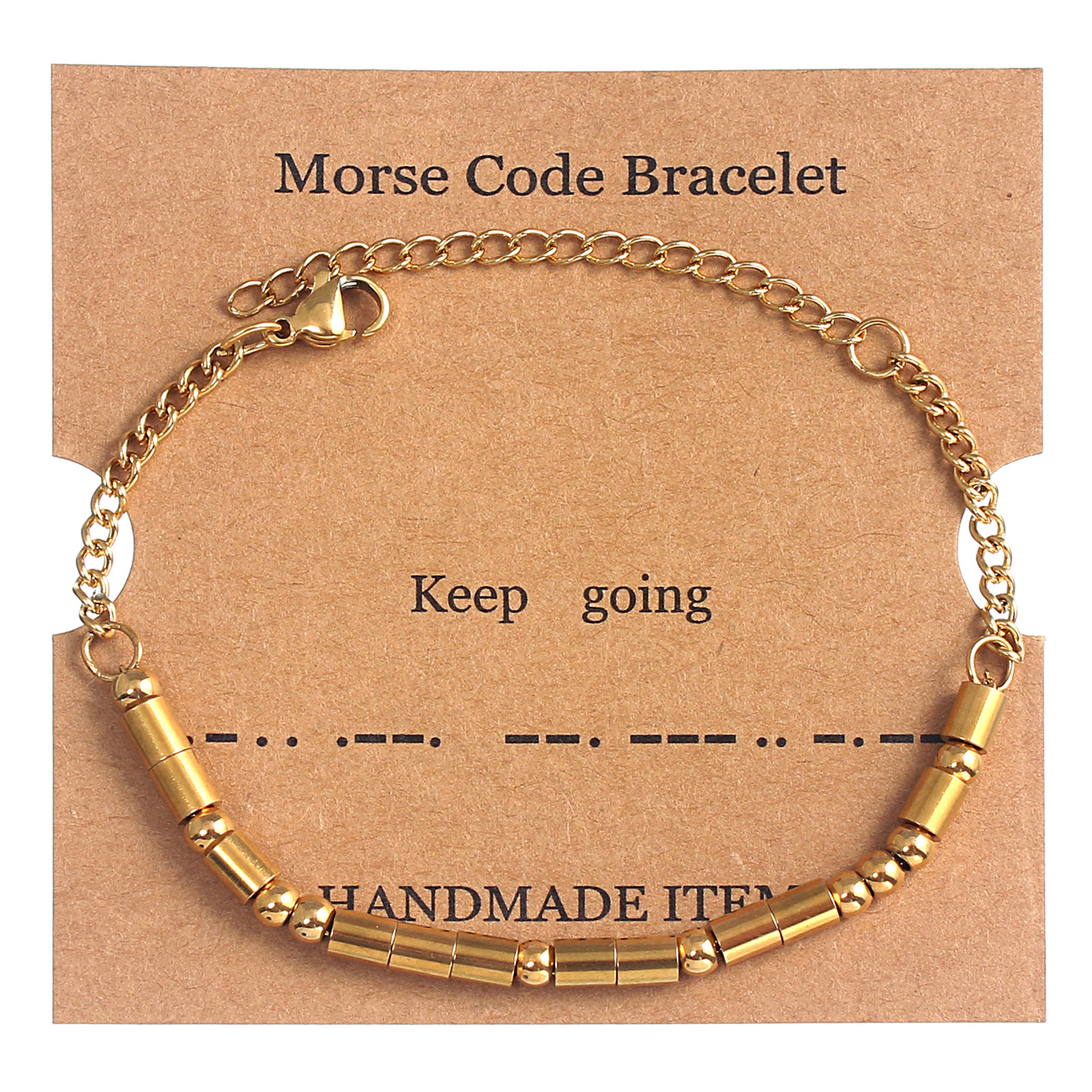 5:Keep going gold Moss password bracelet