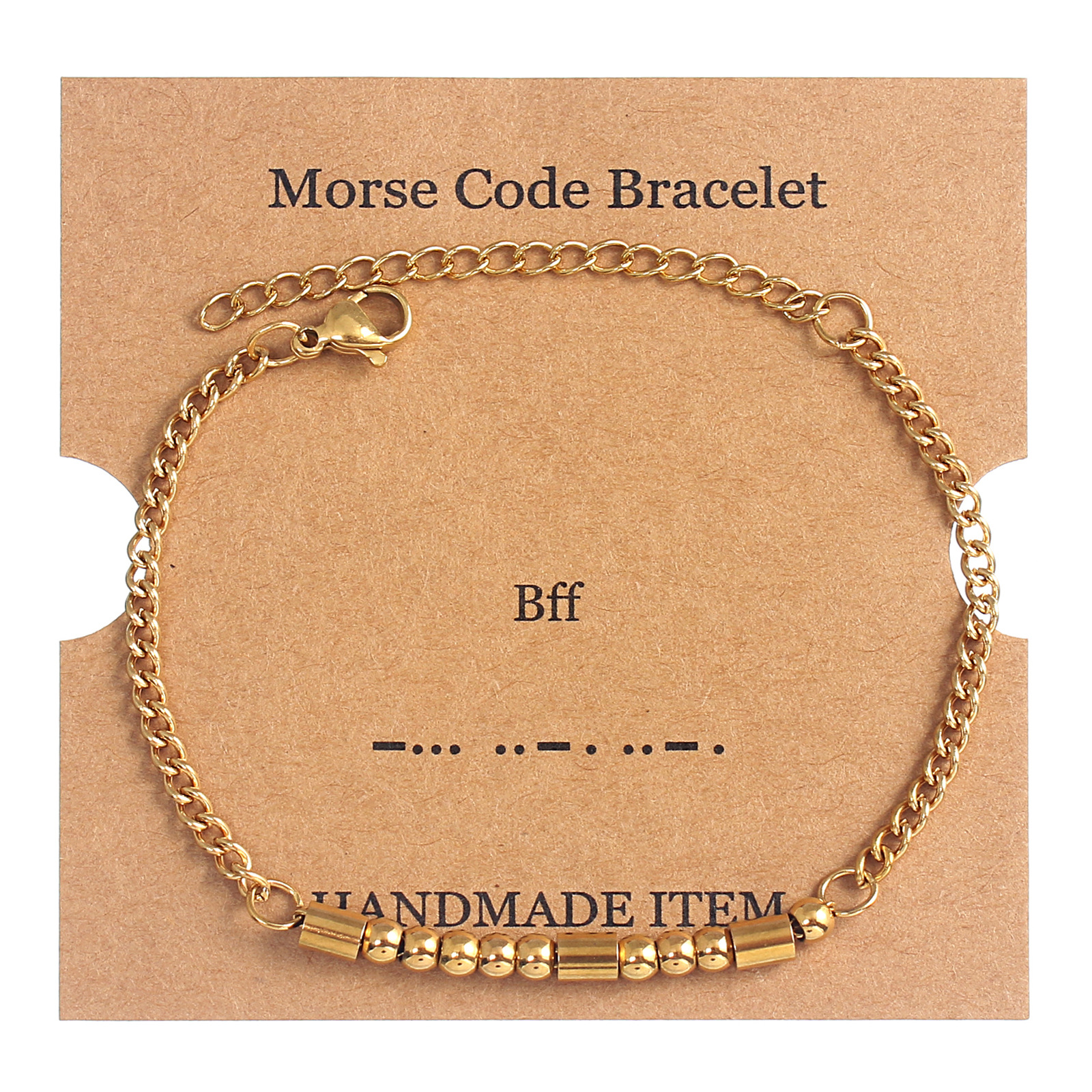 8:Bff gold Moss password bracelet