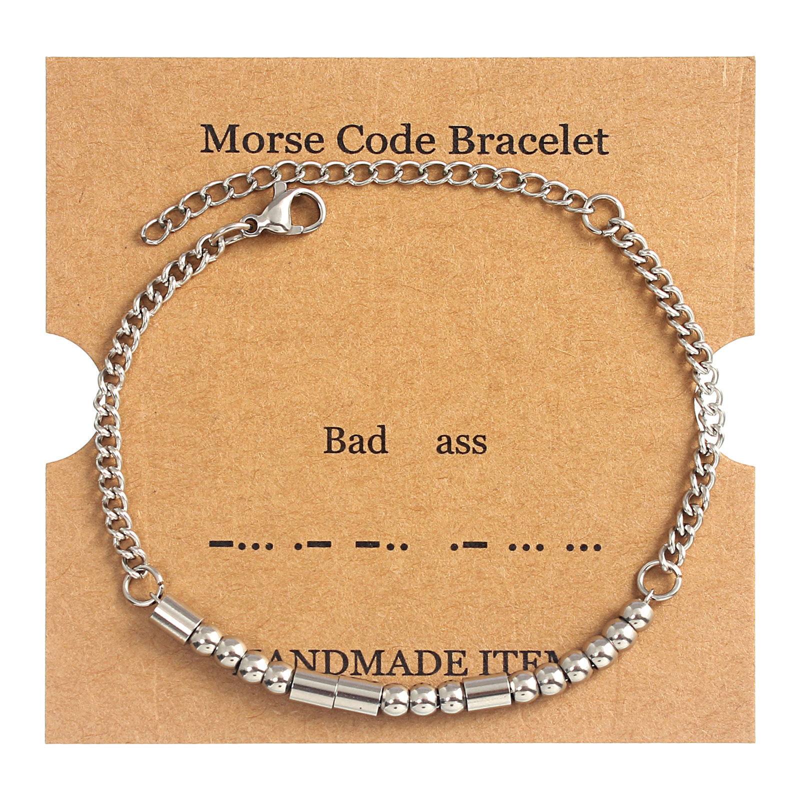 15:Bad ass silver Moss password bracelet