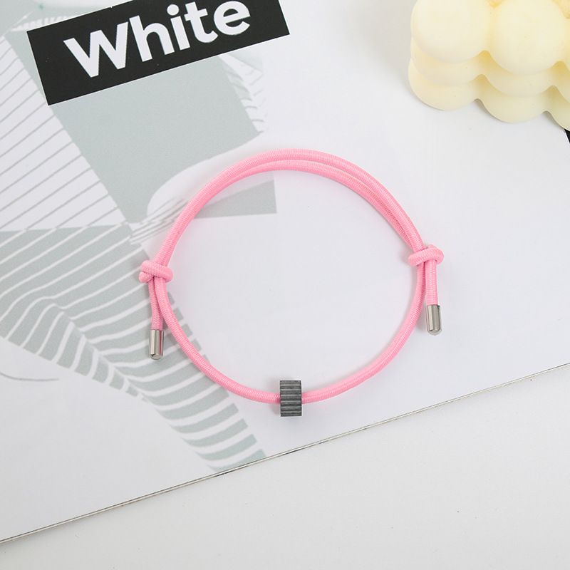 5:Tungsten Carbide Bracelet Sticky Metal Head Pink