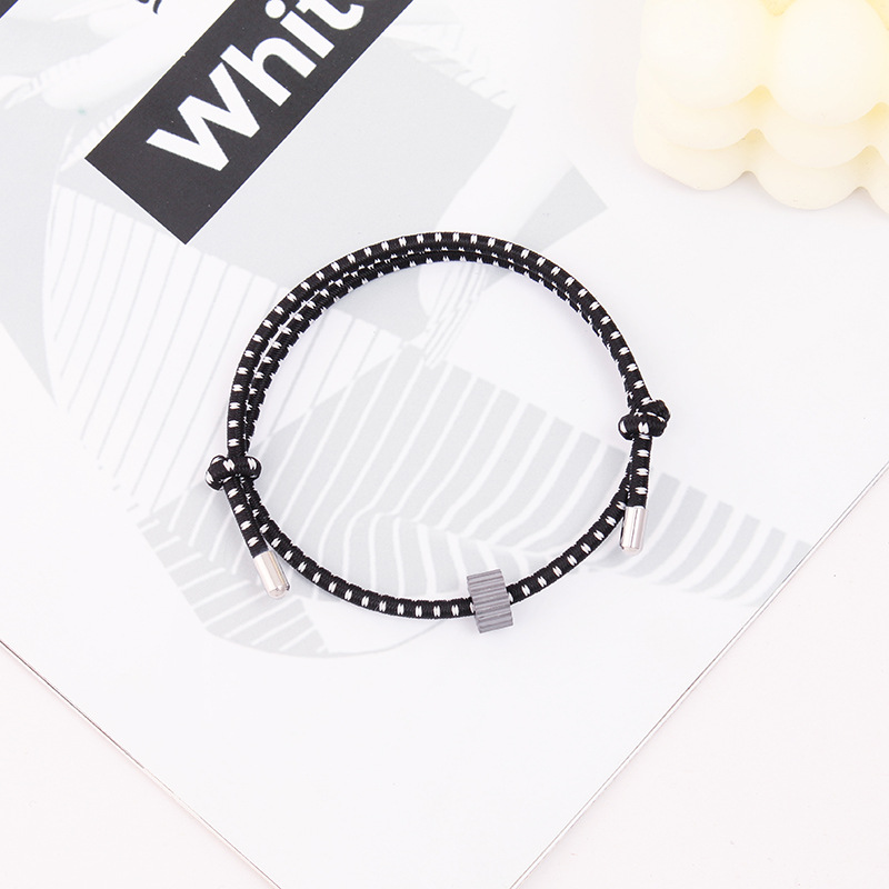 9:Tungsten Carbide Bracelet Sticky Metal Head Black and White