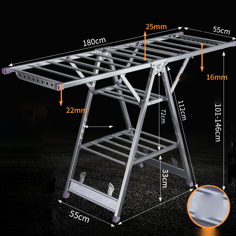 1.8 m three-layer silver [thickened steel pipe-widened 55cm]]