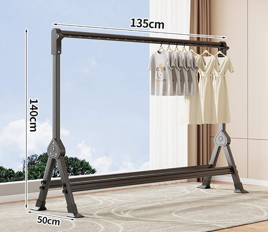 Gun gray [ 1.35m non-retractable] single pole model