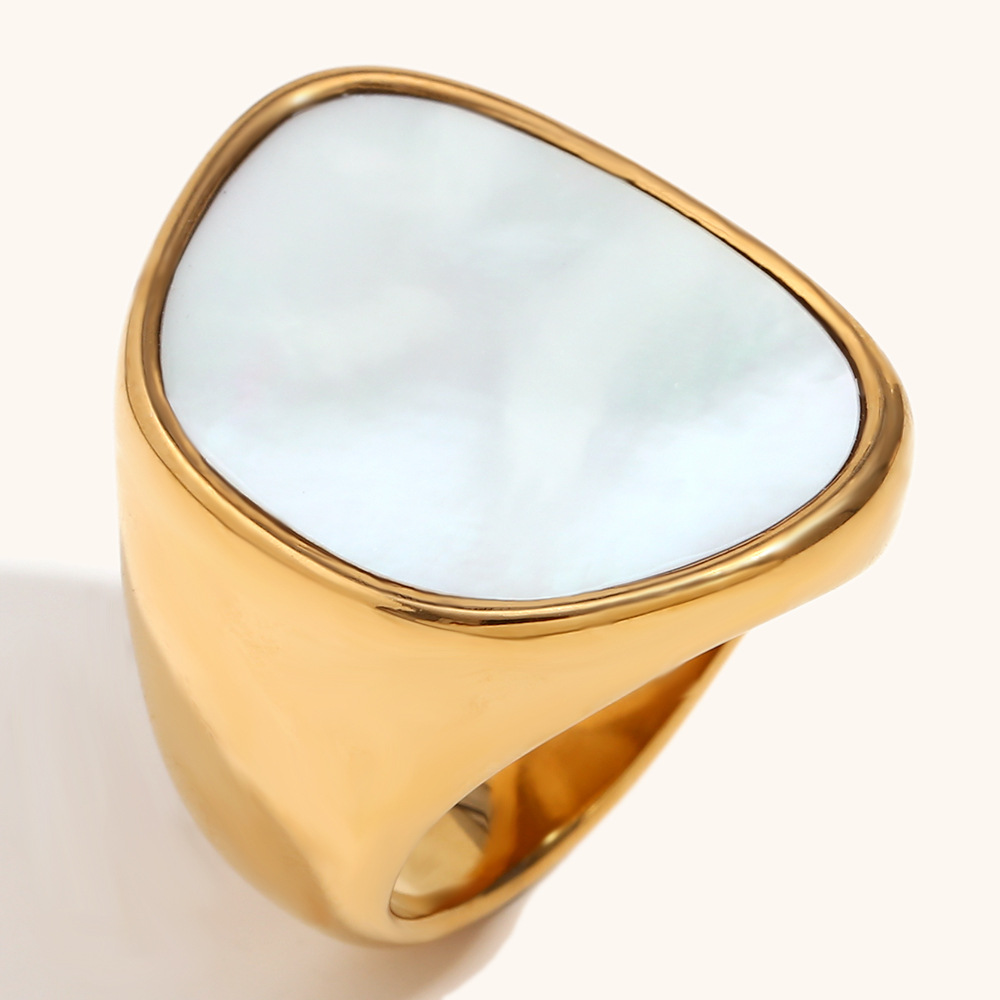 Irregular shell ring ring-gold No. 6