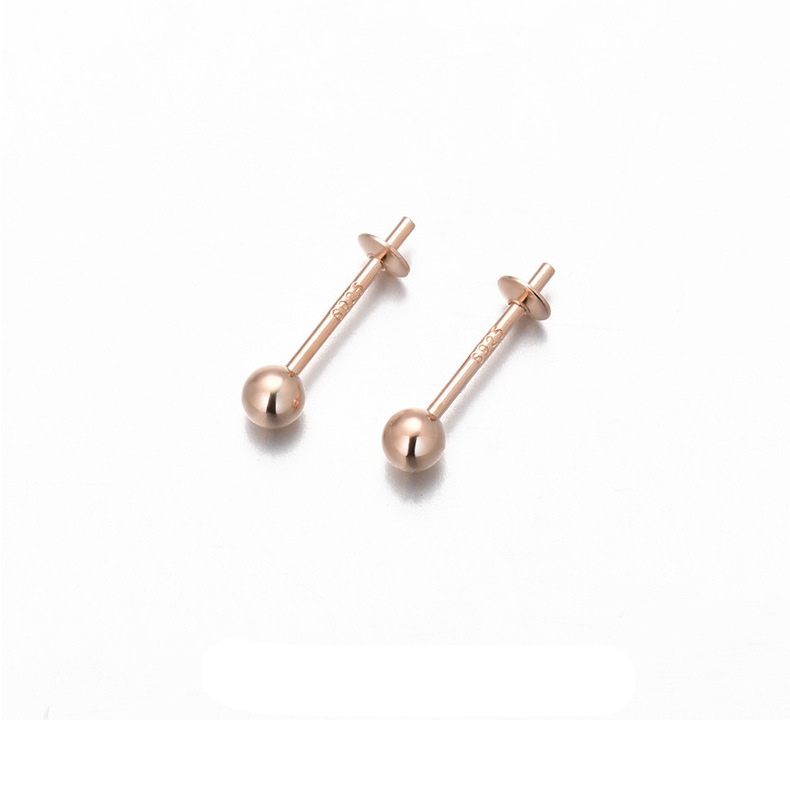 rose gold color plated 3mm