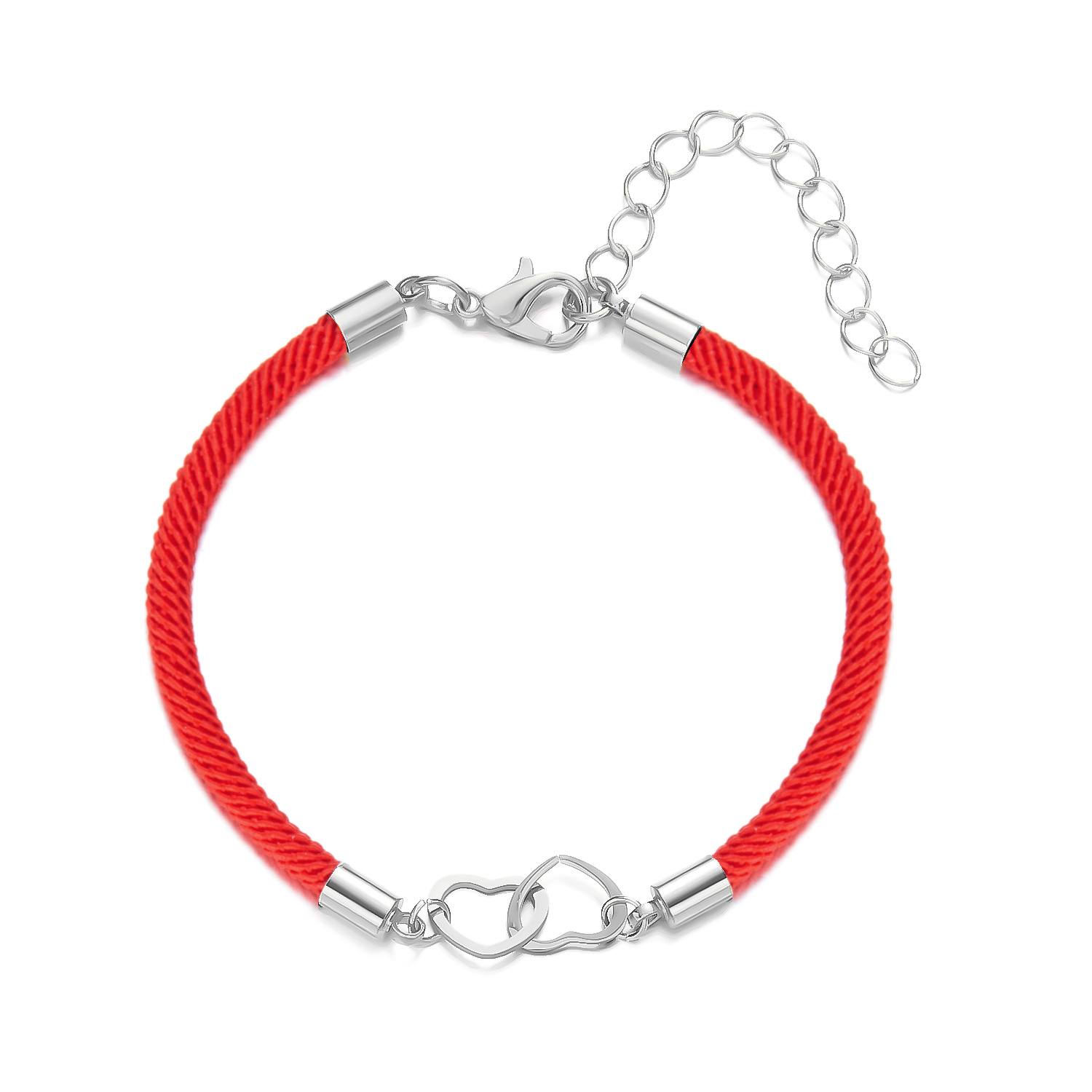 Steel color - red rope