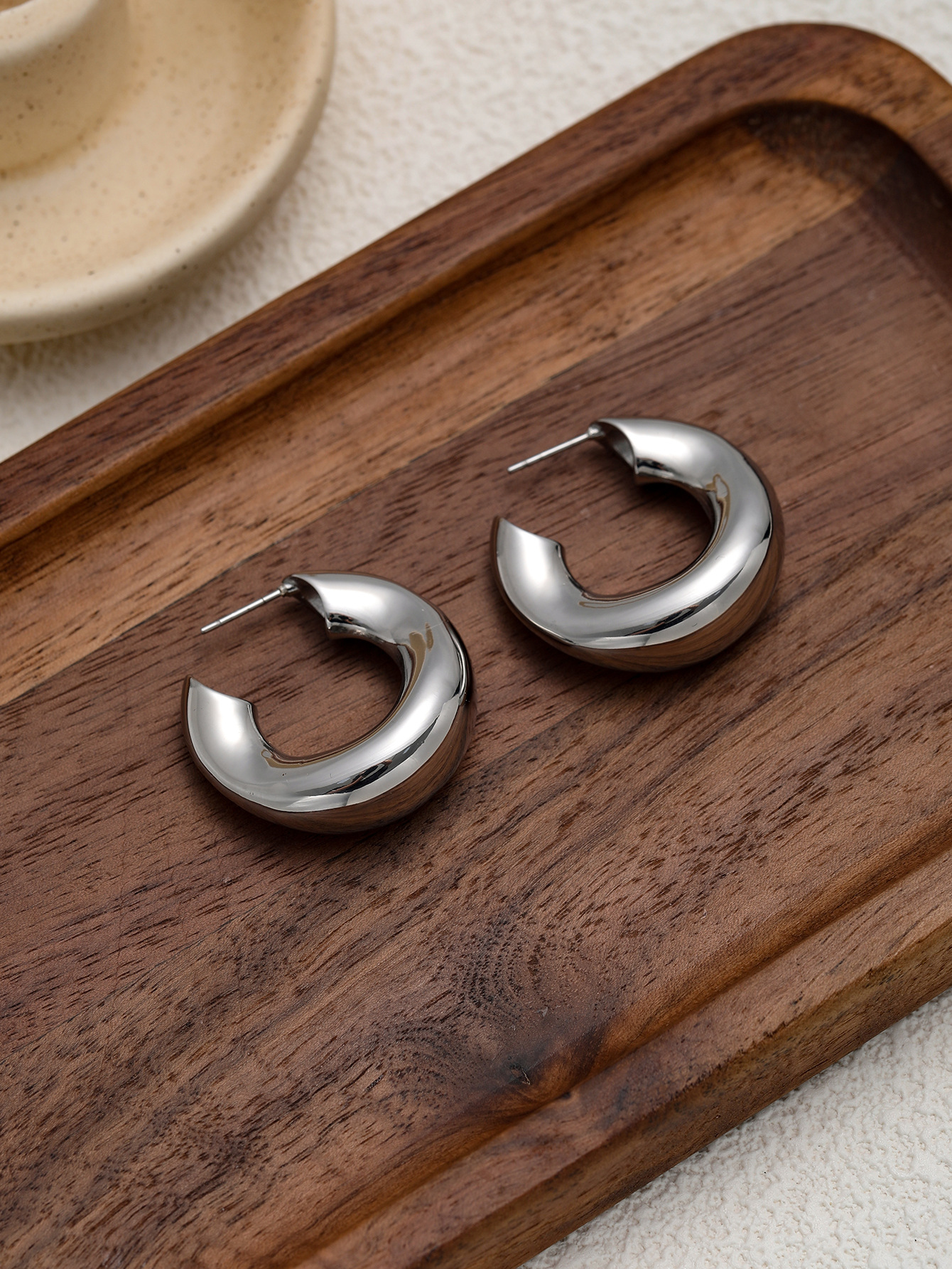 4:Steel color earrings