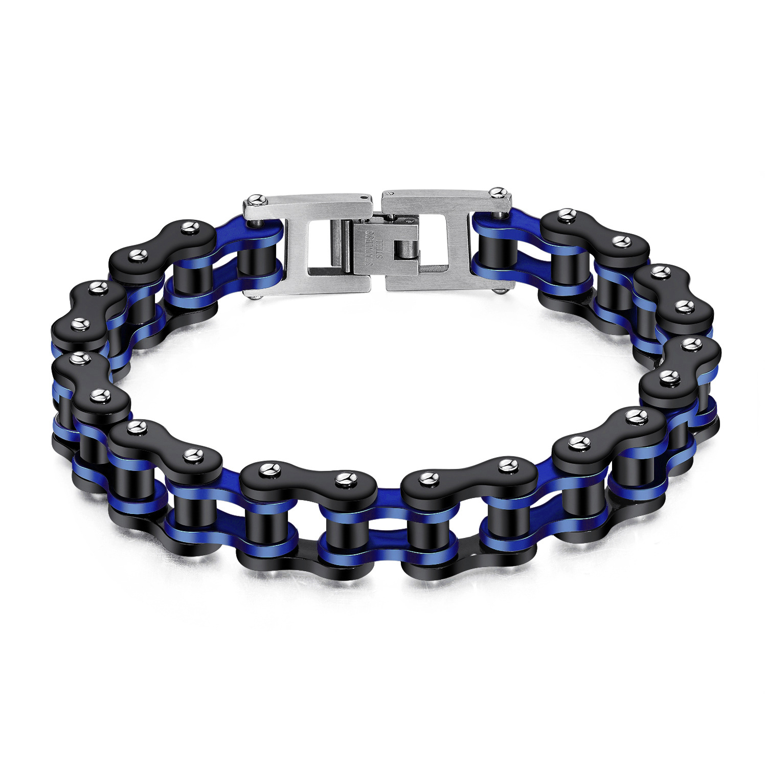 1029- Steel bracelet black to blue