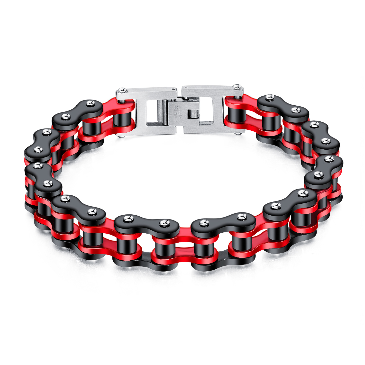 4:1029-Steel Bracelet Black Room Red