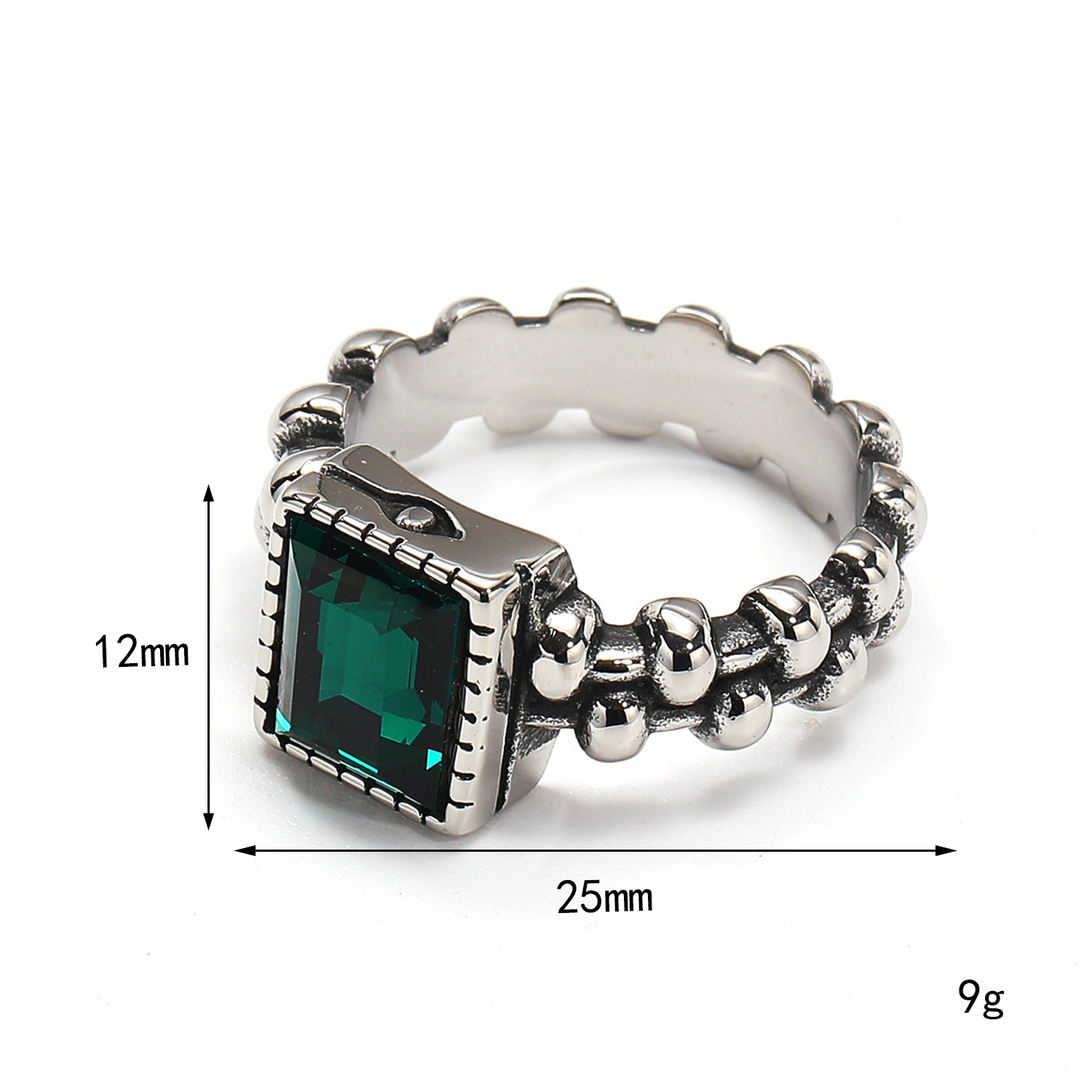 1:Steel color green diamond