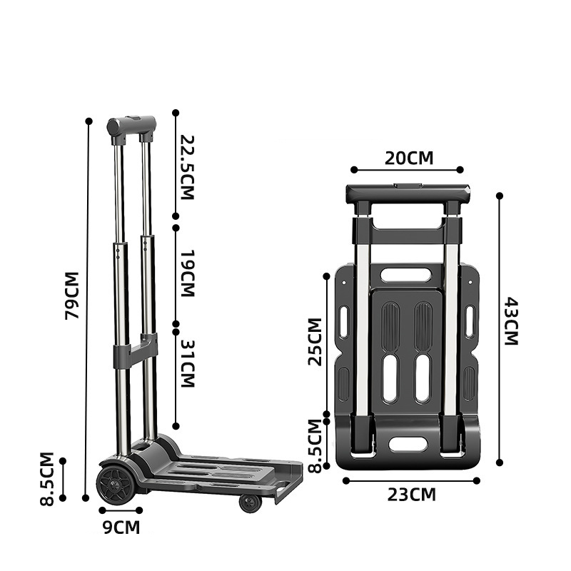 Hand cart-dark gray medium size