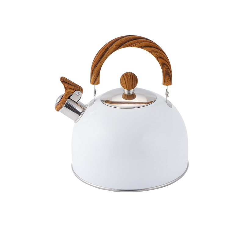 2.5 liters white stainless steel whistle kettle