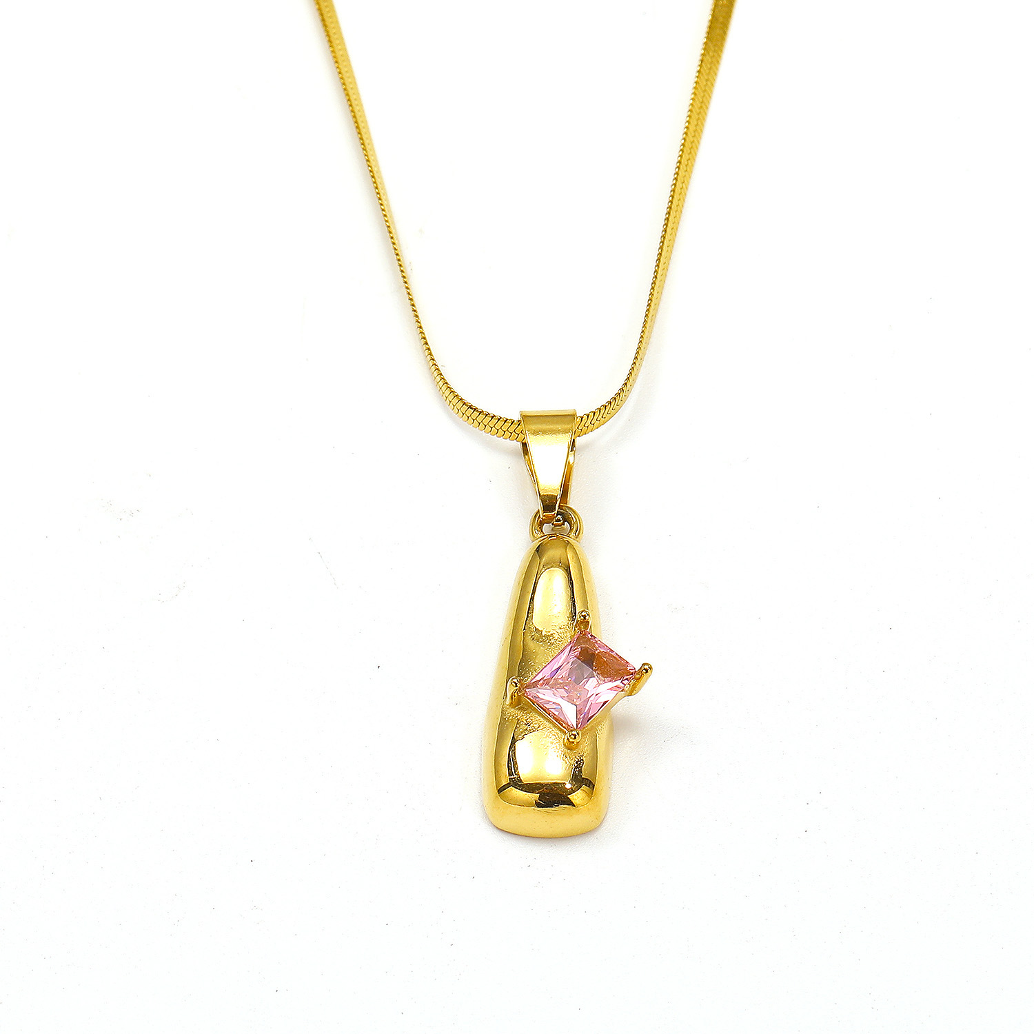 5:Golden pink gemstone