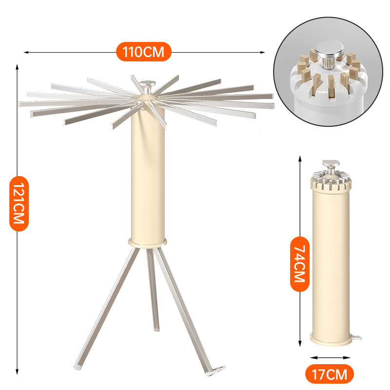 Conventional octopus aluminum feet aluminum pole 16 rods beige